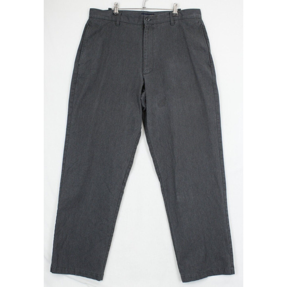 Cambridge Classic Dress Casual Pants Men 36 / 32 Gray Flat Front Gray - Picture 1 of 11